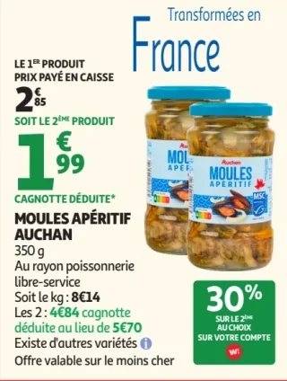 Moules Apéritif Auchan
