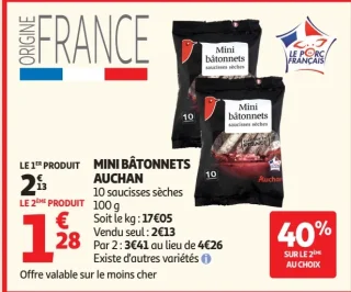 Mini Bâtonnets Auchan