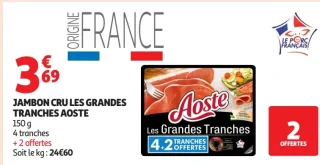 Jambon Cru Les Grandes Tranches Aoste