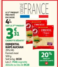 Emmental Râpé Auchan