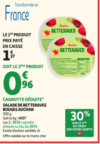 Salade de Betteraves Rouges Auchan