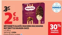 Bâtonnets glacés Cracking Macadamia Nut Brittle Häagen-Dazs