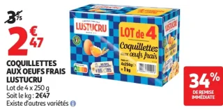 Coquillettes aux oeufs frais Lustucru