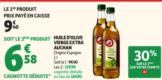 Huile d'olive vierge extra Auchan