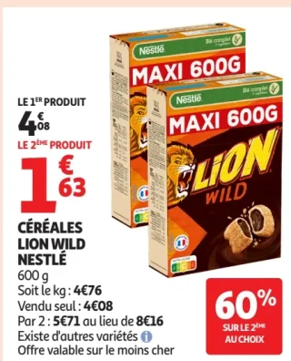 CÉRÉALES LION WILD NESTLÉ