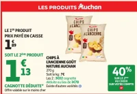 CHIPS À L'ANCIENNE GOÛT NATURE AUCHAN
