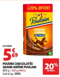 POUDRE CHOCOLATÉE GRAND ARÔME POULAIN