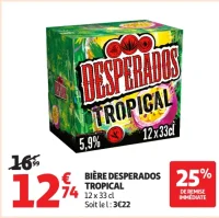 BIÈRE DESPERADOS TROPICAL