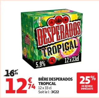 BIÈRE DESPERADOS TROPICAL