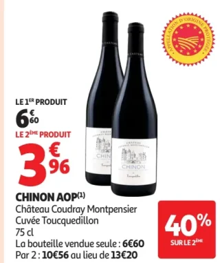 Chinon AOP Château Coudray Montpensier Cuvée Toucquedillon