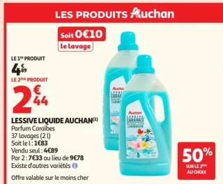Lessive liquide Auchan Parfum Caraïbes