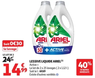 Lessive liquide Ariel Active +