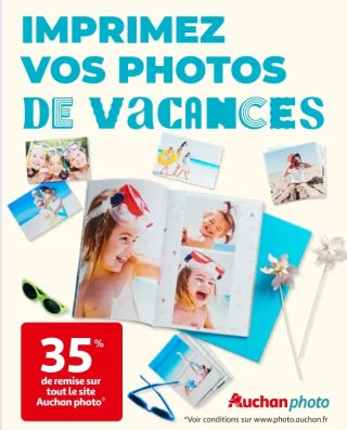 Impression photos de vacances Auchan photo