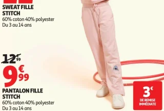 PANTALON FILLE STITCH