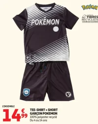 TEE-SHIRT + SHORT GARÇON POKEMON