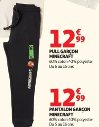 PANTALON GARÇON MINECRAFT