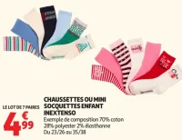 Chaussettes ou mini socquettes enfant Inextenso