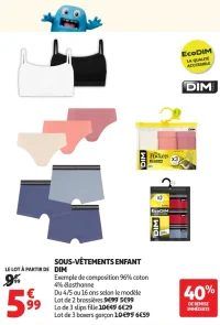 Sous-vêtements enfant DIM