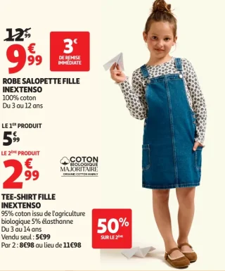 Robe salopette fille Inextenso