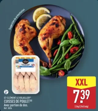 ST-CLÉMENT LE VOLAILLER® CUISSES DE POULET Avec portion de dos