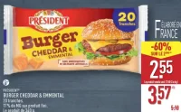 Président Burger Cheddar & Emmental