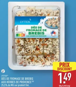 Lyttos Dés de fromage de brebis aux herbes de Provence