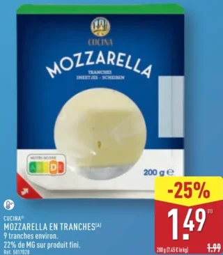 Cucina Mozzarella en tranches