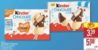 Kinder Chocolate Ice Cream 4 bâtonnets chocolat