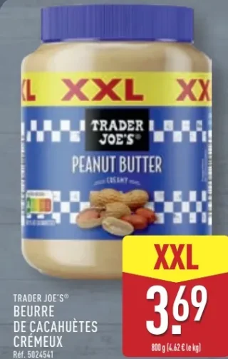 TRADER JOE'S® Beurre de Cacahuètes Crémeux