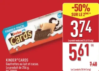 KINDER® CARDS Gaufrettes au lait et cacao
