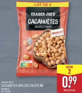 Trader Joe's Cacahuètes Grillées Salées Lot de 2