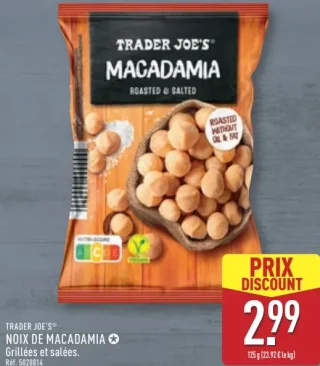 Trader Joe's Noix de Macadamia Grillées et salées
