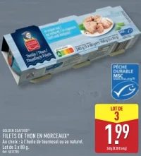 GOLDEN SEAFOOD® FILETS DE THON EN MORCEAUX