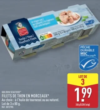 GOLDEN SEAFOOD® FILETS DE THON EN MORCEAUX