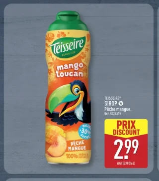 TEISSEIRE® SIROP Pêche mangue.