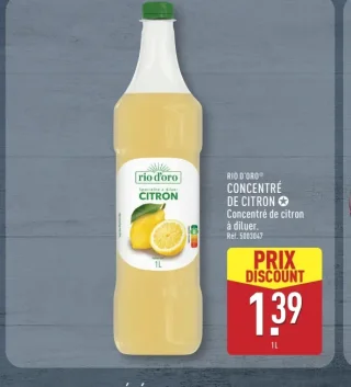 RIO D'ORO® CONCENTRÉ DE CITRON Concentré de citron à diluer.