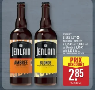 Jenlain Bière 7,5° Blonde ou Ambrée