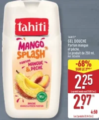 Tahiti® Gel Douche Parfum mangue et pêche