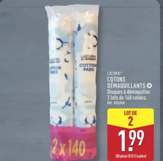 Cotons démaquillants Lacura