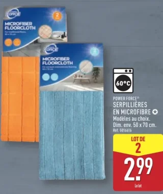 Power Force Serpillières en microfibre