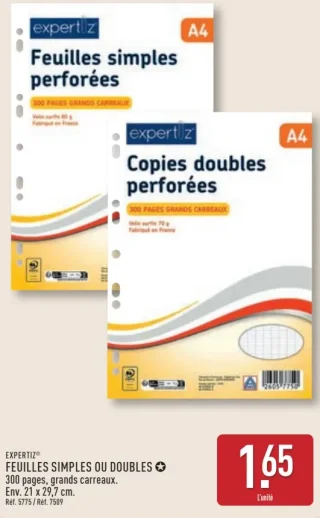 EXPERTIZ® FEUILLES SIMPLES OU DOUBLES