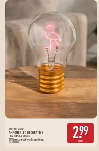HOME CREATION® AMPOULE LED DÉCORATIVE