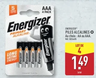 ENERGIZER® PILES ALCALINES