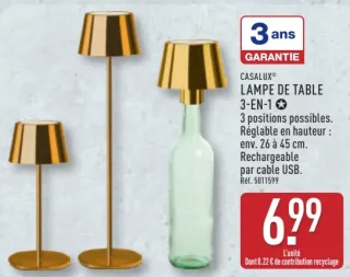 CASALUX® LAMPE DE TABLE 3-EN-1
