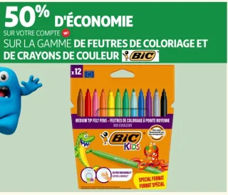 Feutres de coloriage et de crayons de couleur Bic