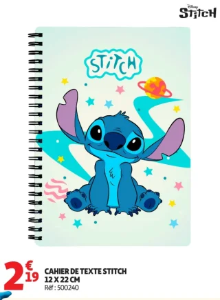 Cahier de texte Stitch 12 x 22 cm