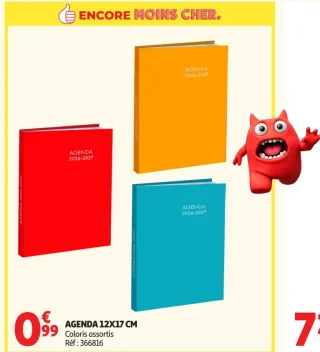 Agenda 12x17 cm Coloris assortis