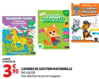 Cahiers de soutien maternelle