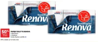 Papier toilette Renova TextilPapier 4 épaisseurs 6 rouleaux