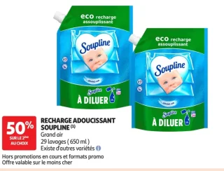 Recharge adoucissant Soupline Grand Air 29 lavages (650 ml)